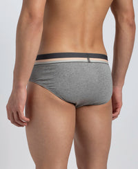Super Combed Cotton Solid Brief with Ultrasoft Waistband - Grey (Pack of 2)