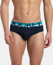 Super Combed Cotton Solid Brief with Ultrasoft Waistband - Navy