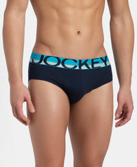Super Combed Cotton Solid Brief with Ultrasoft Waistband - Navy