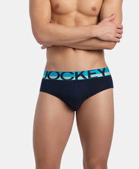 Super Combed Cotton Solid Brief with Ultrasoft Waistband - Navy