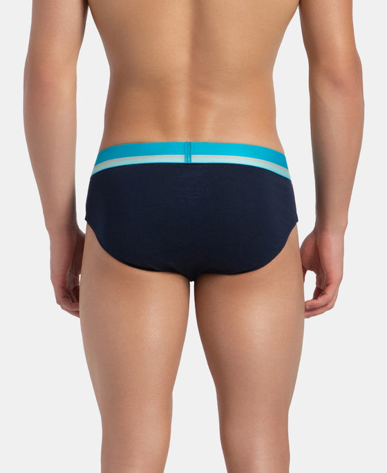 Super Combed Cotton Solid Brief with Ultrasoft Waistband - Navy (Pack of 2)