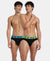 Super Combed Cotton Rib Solid Brief with Ultrasoft Waistband - New Black (Pack of 2)