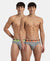 Super Combed Cotton Rib Solid Brief with Ultrasoft Waistband - Grey (Pack of 2)