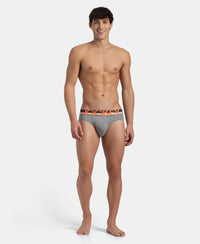 Super Combed Cotton Rib Solid Brief with Ultrasoft Waistband - Grey (Pack of 2)