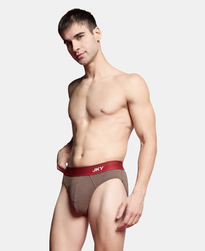 Super Combed Cotton Rib Solid Brief with Ultrasoft Waistband - Major Brow
