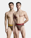 Super Combed Cotton Rib Solid Brief with Ultrasoft Waistband - Major Brown (Pack of 2)