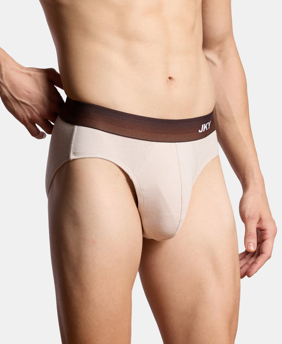 Super Combed Cotton Rib Solid Brief with Ultrasoft Waistband - Moon Beam