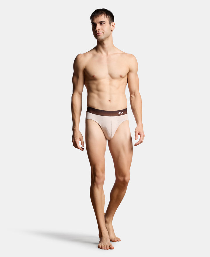 Super Combed Cotton Rib Solid Brief with Ultrasoft Waistband - Moon Beam