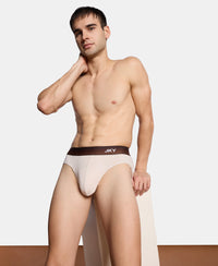 Super Combed Cotton Rib Solid Brief with Ultrasoft Waistband - Moon Beam