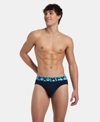 Super Combed Cotton Rib Solid Brief with Ultrasoft Waistband - Navy (Pack of 2)