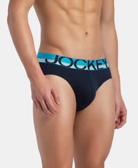 Super Combed Cotton Rib Solid Brief with Ultrasoft Waistband - Navy (Pack of 2)