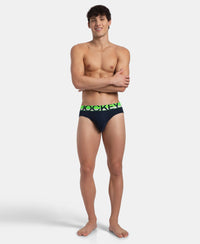 Super Combed Cotton Rib Solid Brief with Ultrasoft Waistband - Navy (Pack of 2)