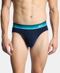 Super Combed Cotton Rib Solid Brief with Ultrasoft Waistband - Navy (Pack of 2)