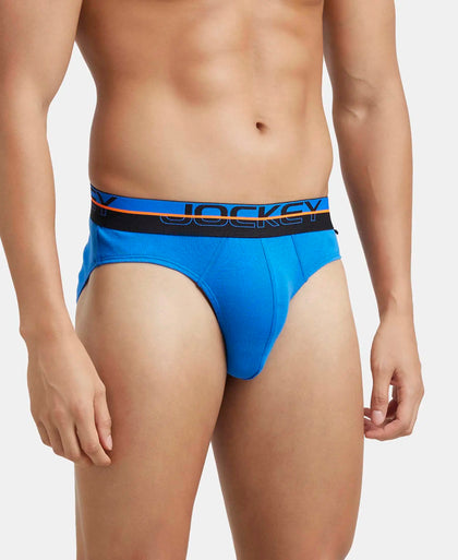 Super Combed Cotton Rib Solid Brief with Ultrasoft Waistband  - Rich Royal Blue-2