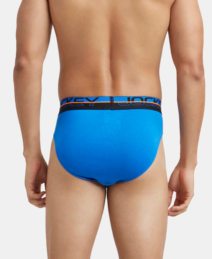 Super Combed Cotton Rib Solid Brief with Ultrasoft Waistband  - Rich Royal Blue-3