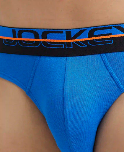 Super Combed Cotton Rib Solid Brief with Ultrasoft Waistband  - Rich Royal Blue-6