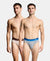 Super Combed Cotton Rib Solid Brief with Ultrasoft Waistband & StayFresh Treatment - Weathervane & Moon Beam (Pack of 2)