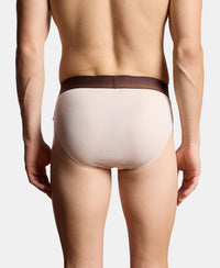 Super Combed Cotton Rib Solid Brief with Ultrasoft Waistband & StayFresh Treatment - Weathervane & Moon Beam (Pack of 2)