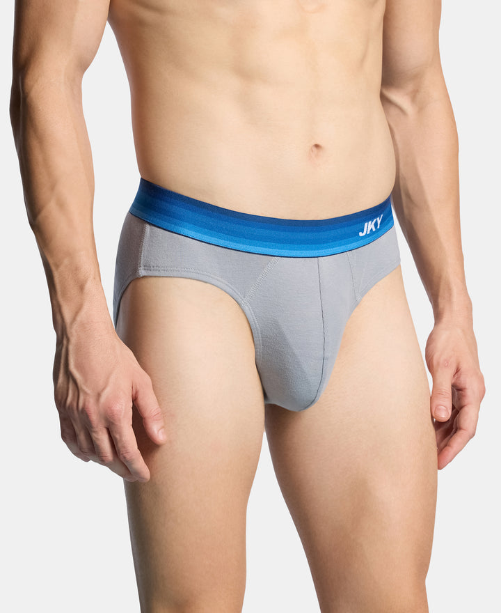 Super Combed Cotton Rib Solid Brief with Ultrasoft Waistband - Weathervane