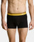 Super Combed Cotton Rib Solid Trunk with Ultrasoft Waistband - Black & Mustard