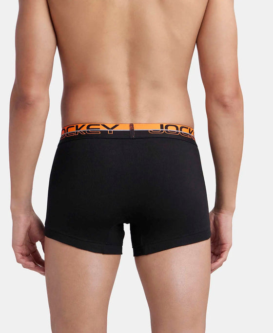 Super Combed Cotton Rib Solid Trunk with Ultrasoft Waistband - Black-3