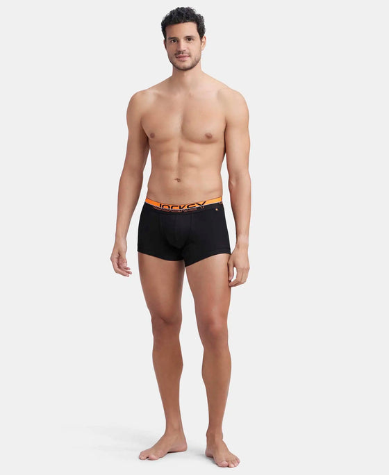 Super Combed Cotton Rib Solid Trunk with Ultrasoft Waistband - Black-4