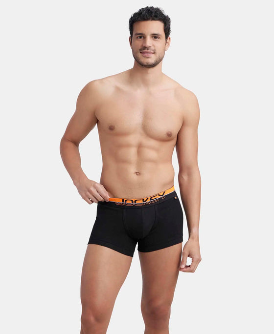 Super Combed Cotton Rib Solid Trunk with Ultrasoft Waistband - Black-5