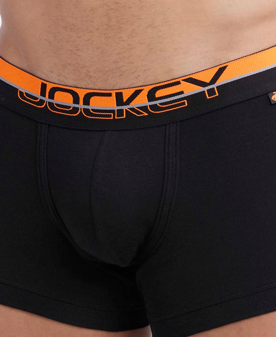 Super Combed Cotton Rib Solid Trunk with Ultrasoft Waistband - Black-6