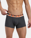 Super Combed Cotton Rib Solid Trunk with Ultrasoft Waistband - Charcoal Melange