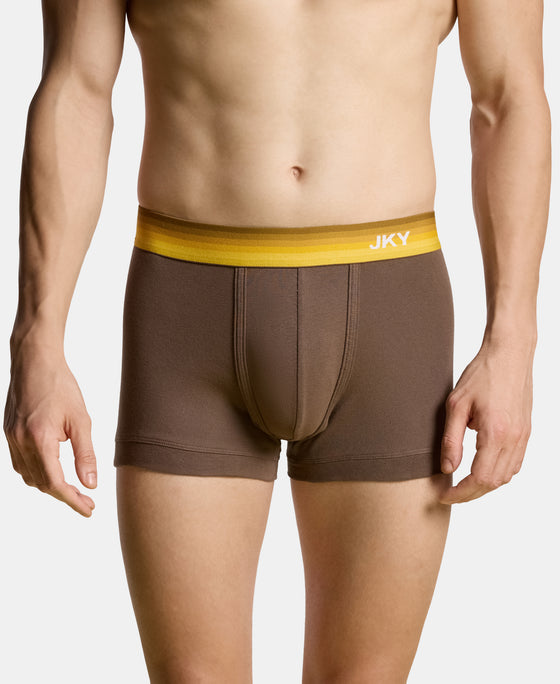 Super Combed Cotton Rib Solid Trunk with Ultrasoft Waistband - Major Brown