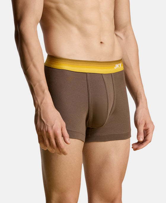 Super Combed Cotton Rib Solid Trunk with Ultrasoft Waistband - Major Brown