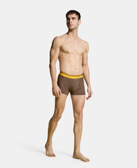 Super Combed Cotton Rib Solid Trunk with Ultrasoft Waistband - Major Brown