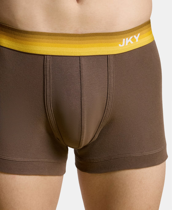 Super Combed Cotton Rib Solid Trunk with Ultrasoft Waistband - Major Brown