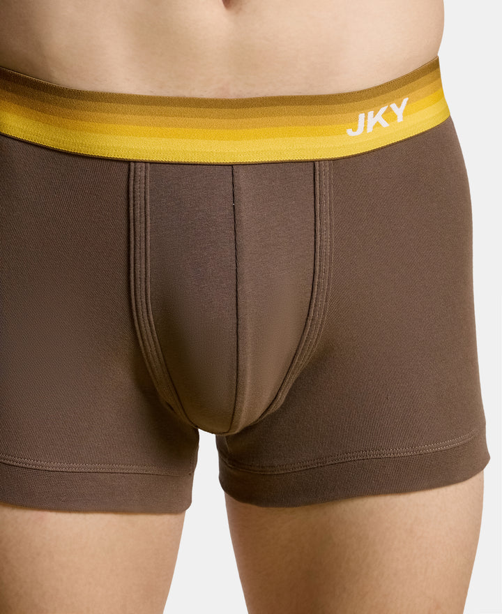 Super Combed Cotton Rib Solid Trunk with Ultrasoft Waistband - Major Brown