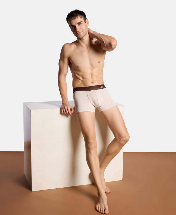 Super Combed Cotton Rib Solid Trunk with Ultrasoft Waistband - Moon Beam
