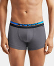 Super Combed Cotton Rib Solid Trunk with Ultrasoft Waistband - Smooth Grey