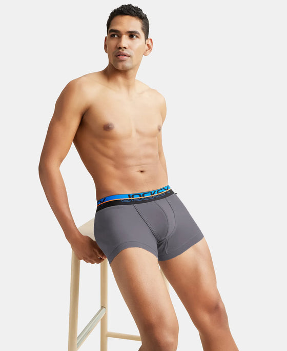 Super Combed Cotton Rib Solid Trunk with Ultrasoft Waistband - Smooth Grey