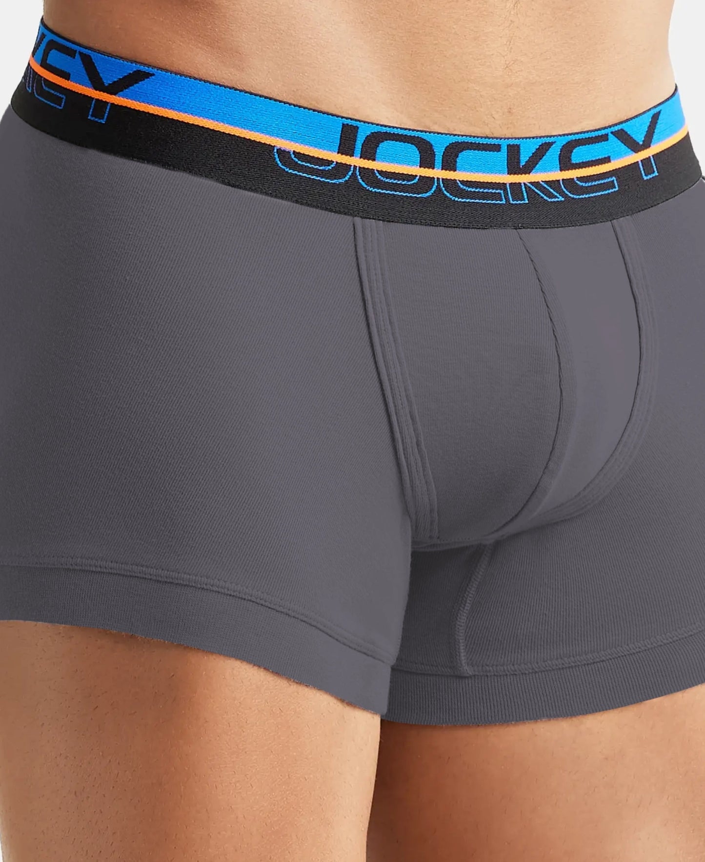 Super Combed Cotton Rib Solid Trunk with Ultrasoft Waistband - Smooth Grey