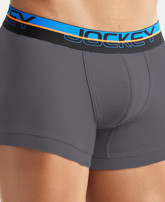 Super Combed Cotton Rib Solid Trunk with Ultrasoft Waistband - Smooth Grey