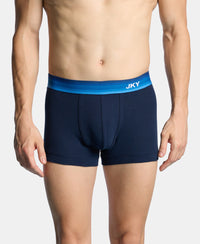 Super Combed Cotton Rib Solid Trunk with Ultrasoft Waistband - Navy & Blue