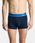 Super Combed Cotton Rib Solid Trunk with Ultrasoft Waistband - Navy & Blue