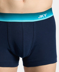 Super Combed Cotton Rib Solid Trunk with Ultrasoft Waistband - Navy (Pack of 2)