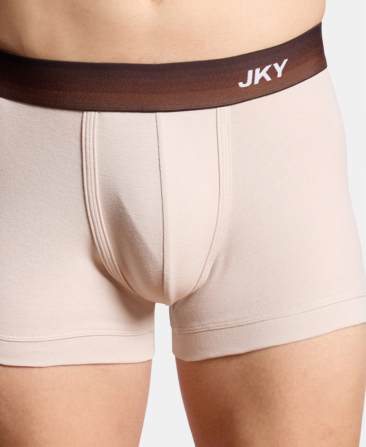 Super Combed Cotton Rib Solid Trunk with Ultrasoft Waistband - Weathervane & Moon Beam (Pack of 2)