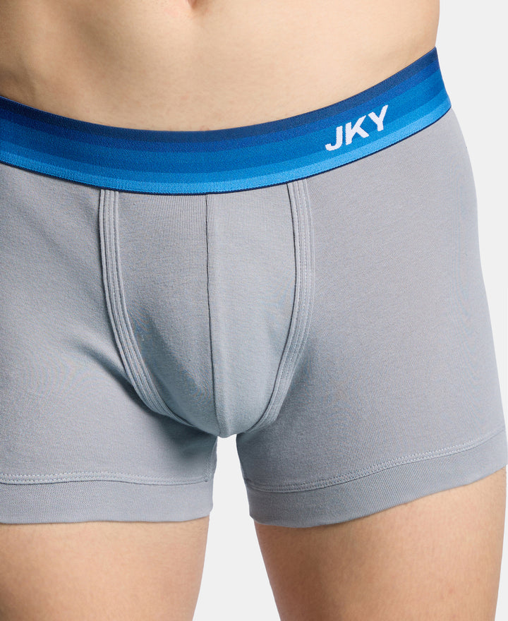 Super Combed Cotton Rib Solid Trunk with Ultrasoft Waistband - Weathervane & Moon Beam (Pack of 2)