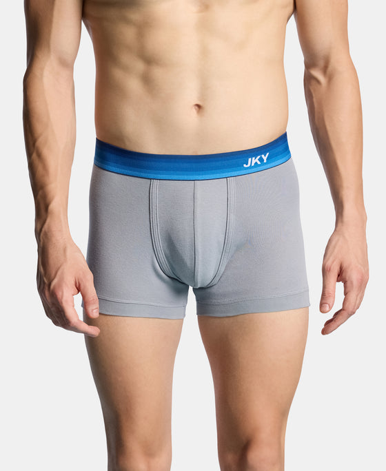 Super Combed Cotton Rib Solid Trunk with Ultrasoft Waistband - Weathervane & Moon Beam (Pack of 2)