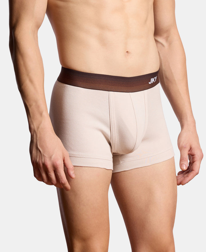 Super Combed Cotton Rib Solid Trunk with Ultrasoft Waistband - Weathervane & Moon Beam (Pack of 2)