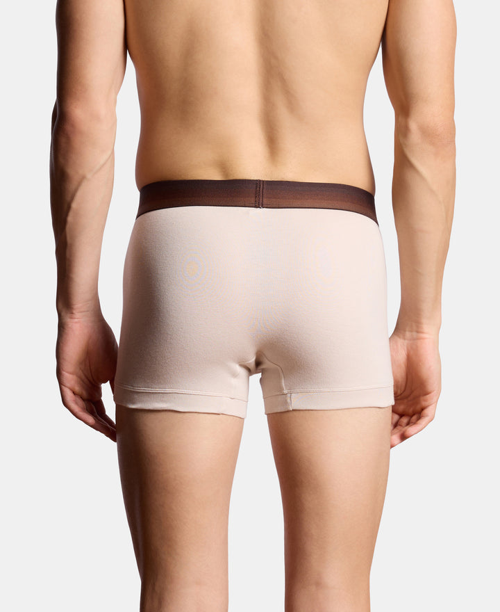 Super Combed Cotton Rib Solid Trunk with Ultrasoft Waistband - Weathervane & Moon Beam (Pack of 2)