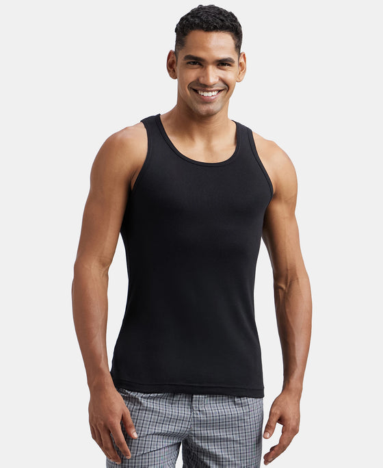 Round Neck Rib Vest Buy Pack of 3 Super Combed Cotton Rib Round Neck Sleeveless Vest ...