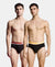 Super Combed Cotton Solid Brief with Ultrasoft Waistband and StayFresh Treatment - Black (Pack of 2)