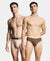 Super Combed Cotton Solid Brief with Ultrasoft Waistband and StayFresh Treatment - Major Brown & Moon Beam (Pack of 2)